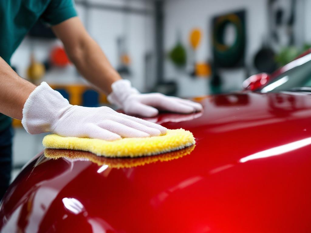 Équipe VeluxeWash devant un véhicule de service